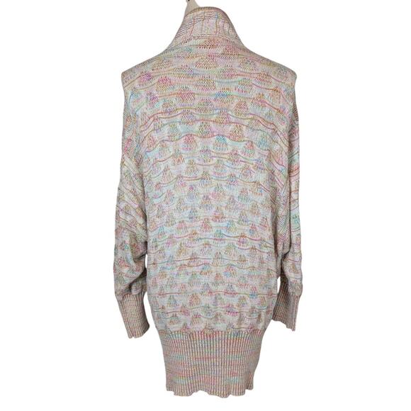 Anthropologie Lia Molly Dolman Sleeve Cardigan Sweater Rainbow Size Small - Picture 2 of 15